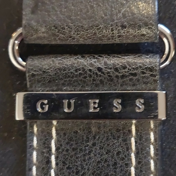 Guess small Satchel Purse hand bag Logo magnetic closure zippered inner … - Picture 5 of 7